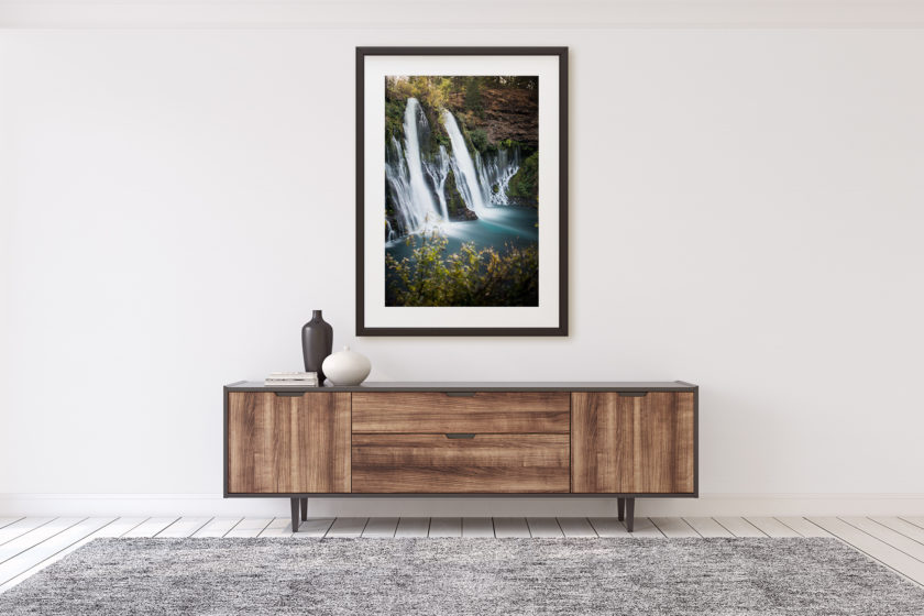 This is a mockup of Ben Orloff's "The Loom" photography print set in a home's interior.